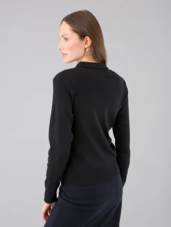 Black Zip Cotton Sweatshirt<agnès b. Outlet