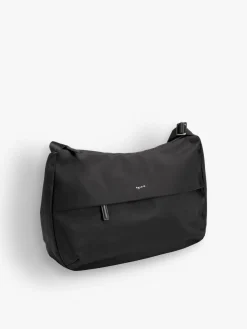 Black Zippered Shoulder Bag<agnès b. Clearance