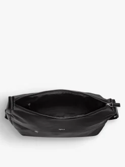Black Zippered Shoulder Bag<agnès b. Clearance