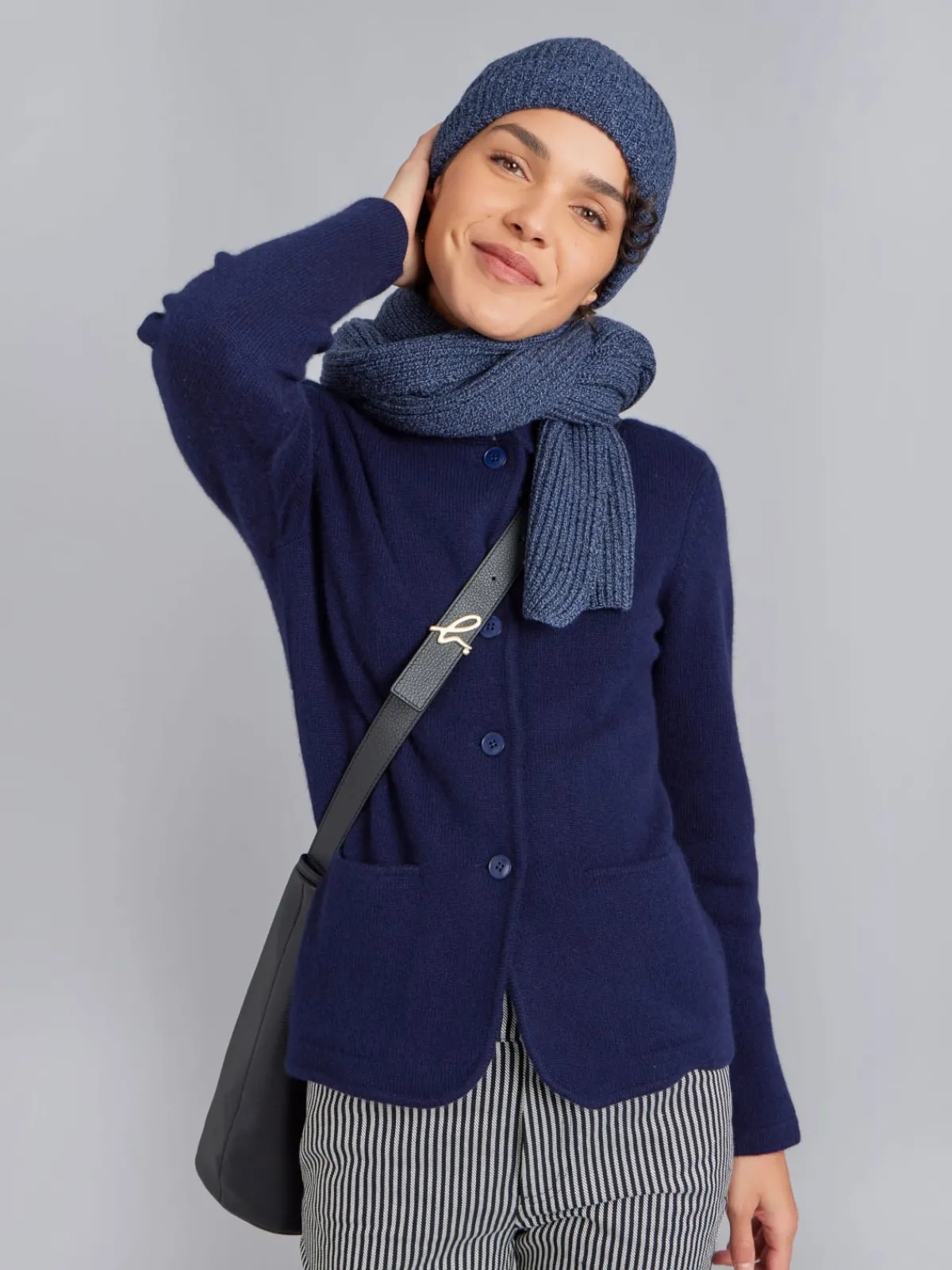 Blue Clifford Cashmere Jacket<agnès b. Fashion