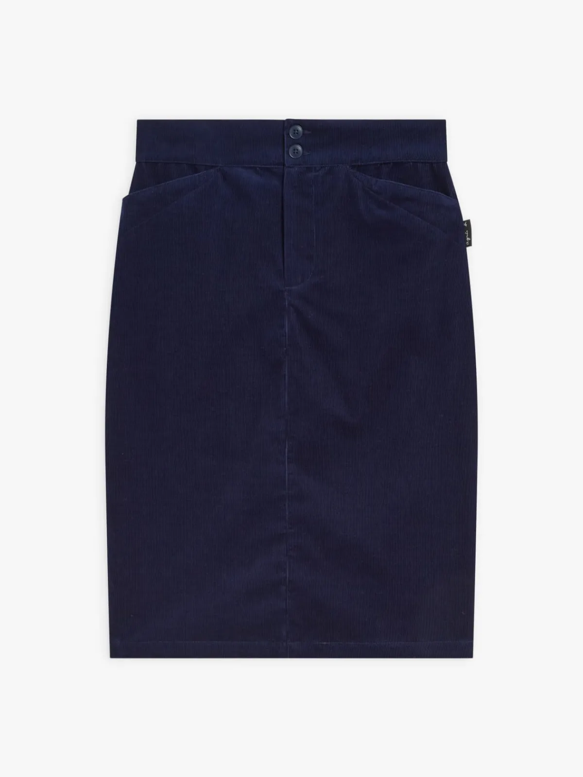 Blue Cotton Corduroy Skirt<agnès b. Outlet