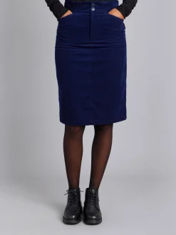 Blue Cotton Corduroy Skirt<agnès b. Outlet