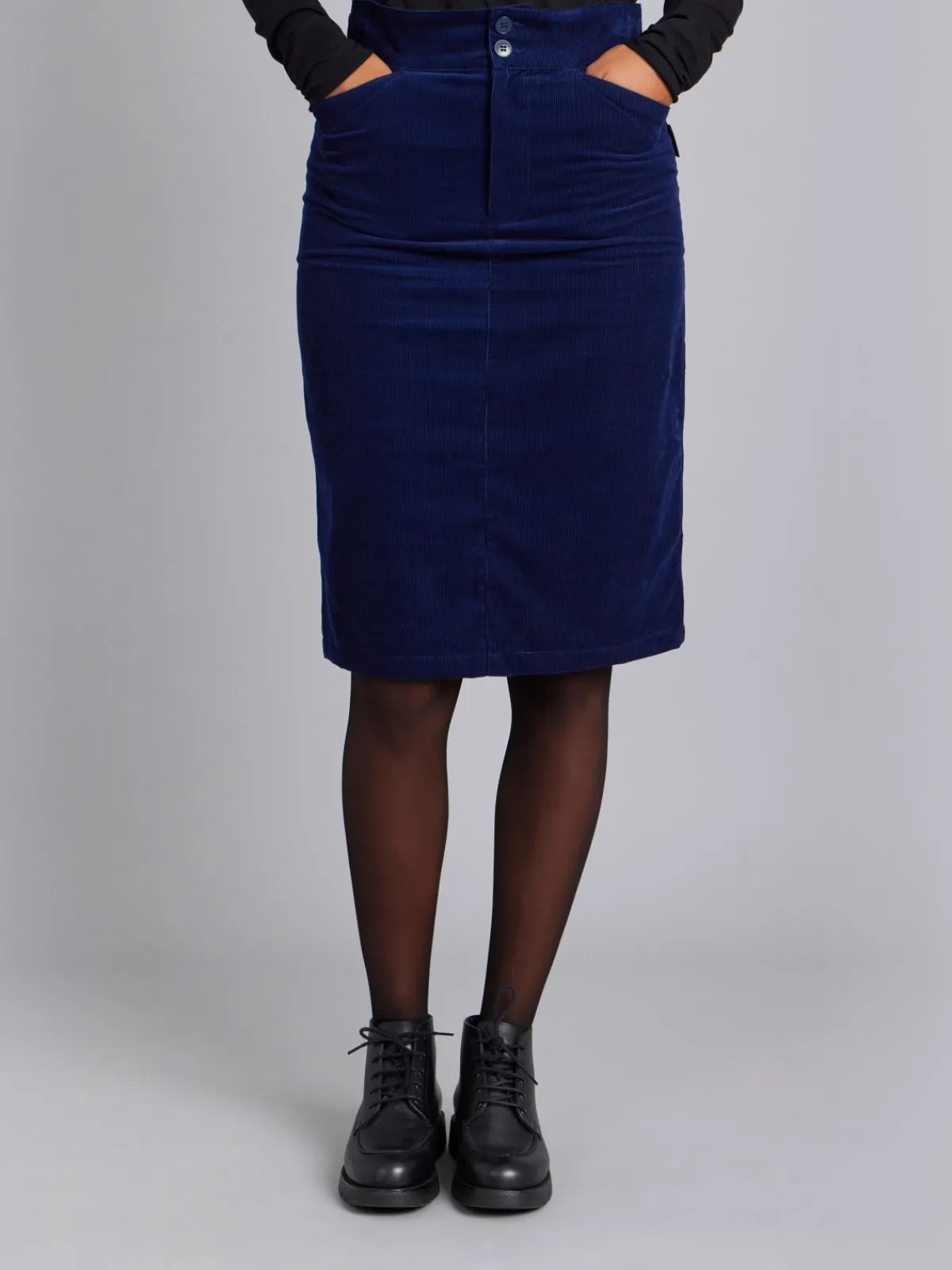 Blue Cotton Corduroy Skirt<agnès b. Outlet
