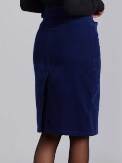 Blue Cotton Corduroy Skirt<agnès b. Outlet
