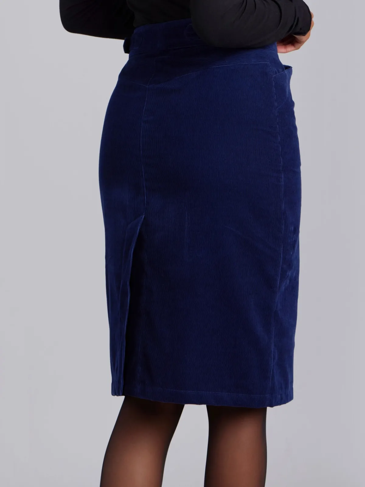 Blue Cotton Corduroy Skirt<agnès b. Outlet