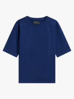 Blue Cotton Elbow-length Brando T-shirt<agnès b. Store