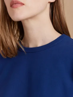 Blue Cotton Elbow-length Brando T-shirt<agnès b. Store