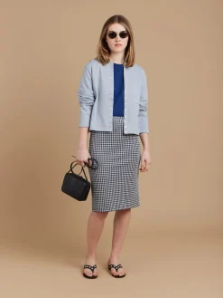 Blue Cotton Elbow-length Brando T-shirt<agnès b. Store