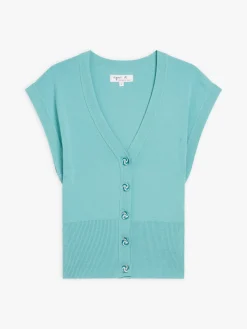 Blue Cotton Jersey Joke Waistcoat<agnès b. Best Sale