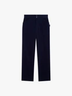 Blue Cotton Jersey Straight-cut Chinois Pants<agnès b. Outlet