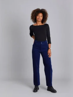 Blue Cotton Jersey Straight-cut Chinois Pants<agnès b. Outlet