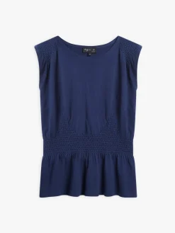 Blue Cotton Jersey Tina Top<agnès b. Best