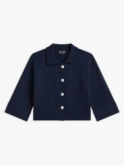 Blue Cotton Lolotte Cardigan<agnès b. Fashion