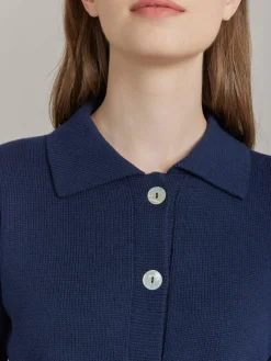 Blue Cotton Lolotte Cardigan<agnès b. Fashion