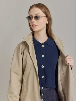 Blue Cotton Lolotte Cardigan<agnès b. Fashion