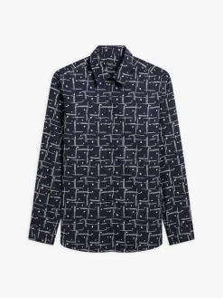 Blue Cotton Long-sleeve Thomas Shirt<agnès b. New