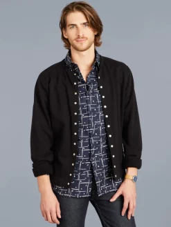 Blue Cotton Long-sleeve Thomas Shirt<agnès b. New