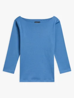 Blue Cotton Léopard T-shirt<agnès b. Discount