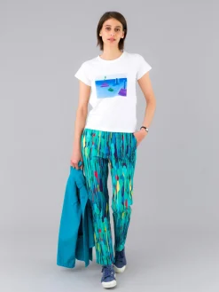 Blue Cotton Marilyn Jeans With Artist Mambo<agnès b. Clearance