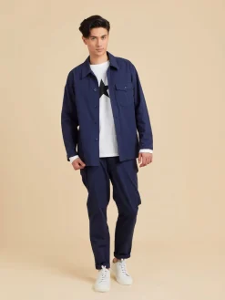 Blue Cotton Overshirt<agnès b. Outlet