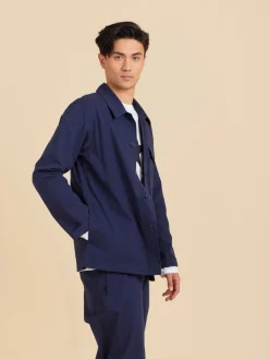 Blue Cotton Overshirt<agnès b. Outlet