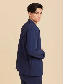 Blue Cotton Overshirt<agnès b. Outlet
