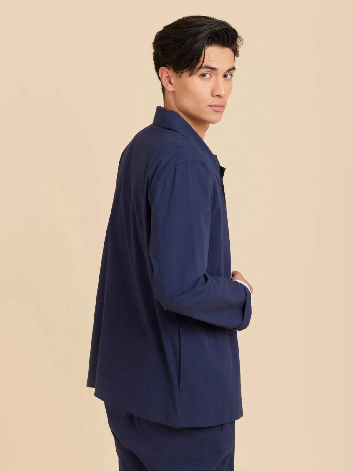 Blue Cotton Overshirt<agnès b. Outlet