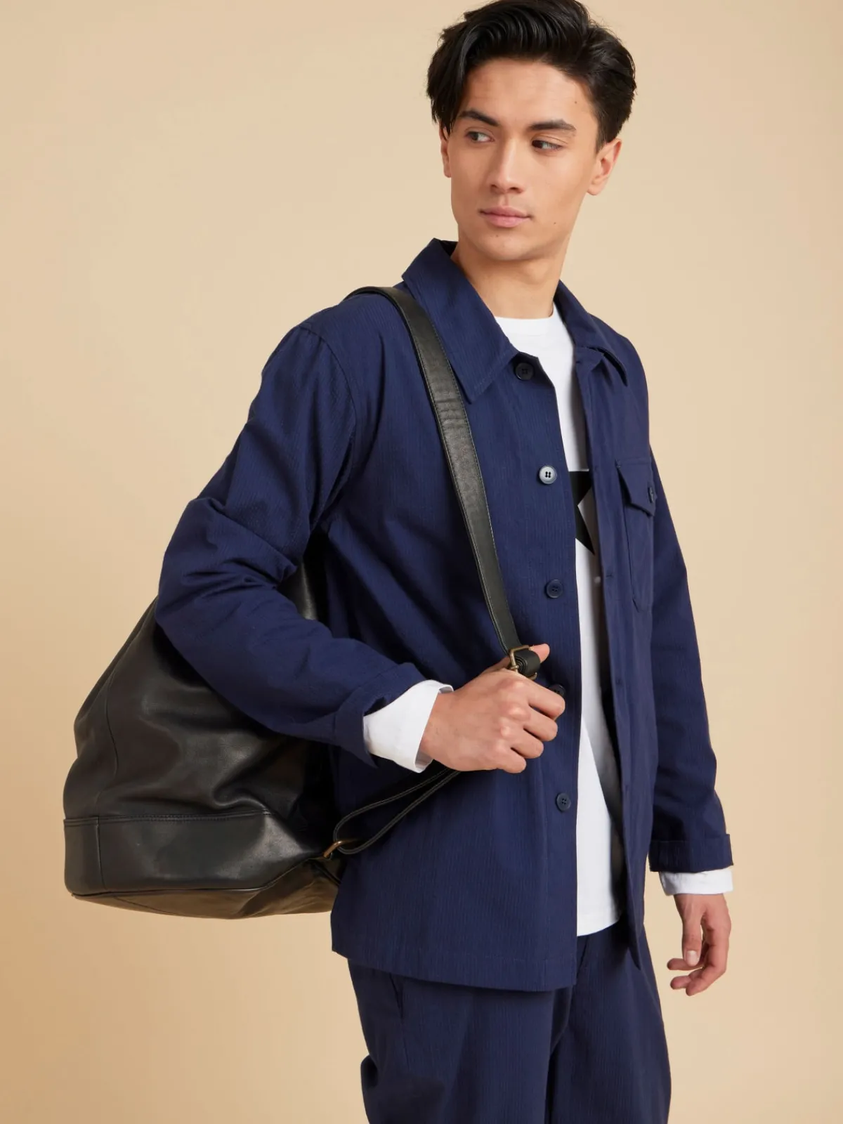 Blue Cotton Overshirt<agnès b. Outlet