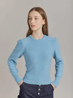 Blue Cotton Polisson Sweater<agnès b. Store