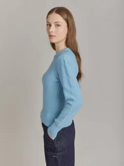 Blue Cotton Polisson Sweater<agnès b. Store