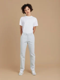 Blue Cotton Straight Fergie Pants<agnès b. Flash Sale