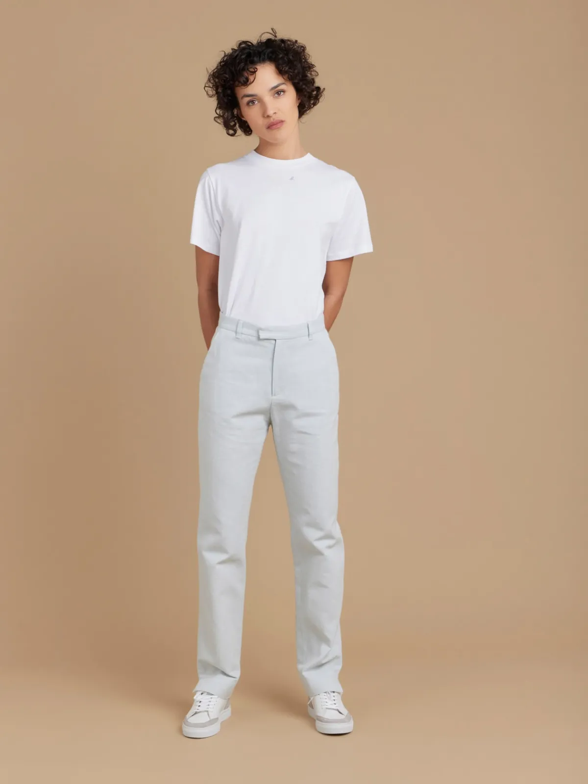 Blue Cotton Straight Fergie Pants<agnès b. Flash Sale
