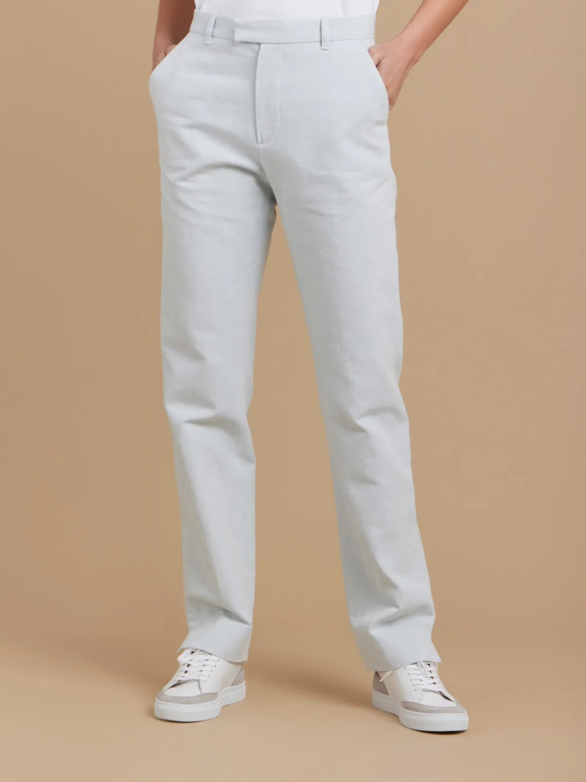 Blue Cotton Straight Fergie Pants<agnès b. Flash Sale