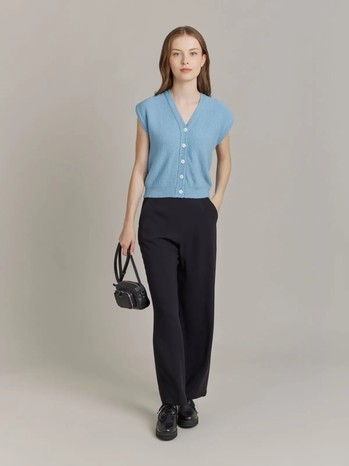 Blue Cotton Vest Cardigan<agnès b. Discount