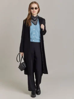 Blue Cotton Vest Cardigan<agnès b. Discount