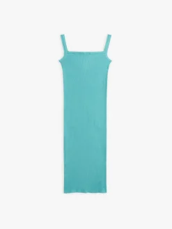 Blue Cotton 2x2 Ribbed Strappy Marsala Dress<agnès b. Best