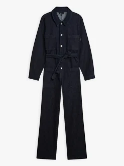 Blue Cotton Bow Jumpsuit<agnès b. Store
