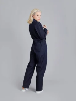 Blue Cotton Bow Jumpsuit<agnès b. Store