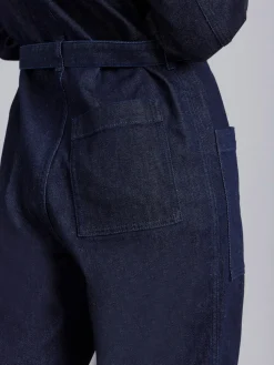 Blue Cotton Bow Jumpsuit<agnès b. Store