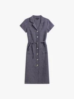 Blue Linen Liseron Dress<agnès b. Discount