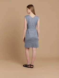 Blue Linen Striped Carlo Dress<agnès b. Sale