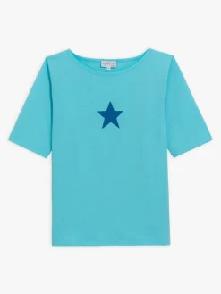 Blue New Bow T-shirt<agnès b. Best