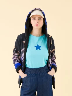 Blue New Bow T-shirt<agnès b. Best
