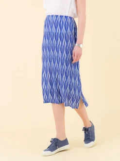Blue Printed Crepe Maxi Skirt<agnès b. Best Sale