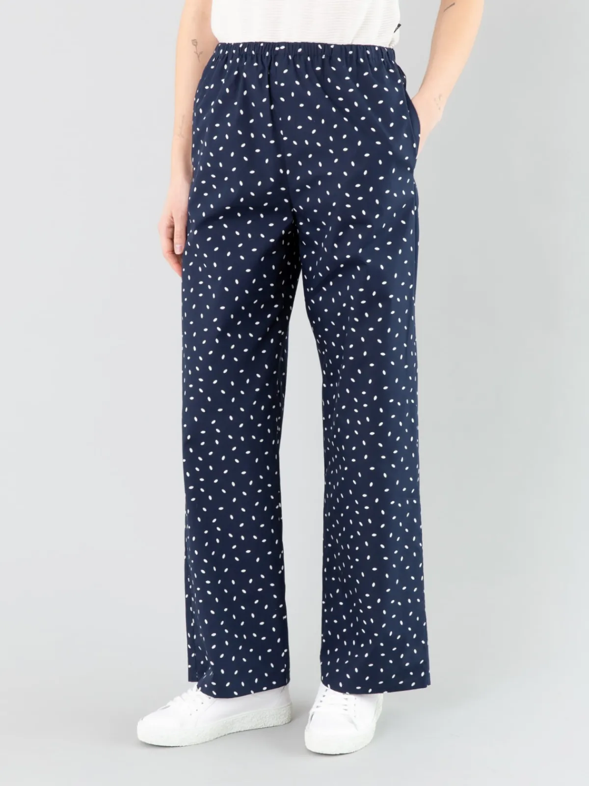 Blue Rice Grain Print Deon Pants<agnès b. Clearance