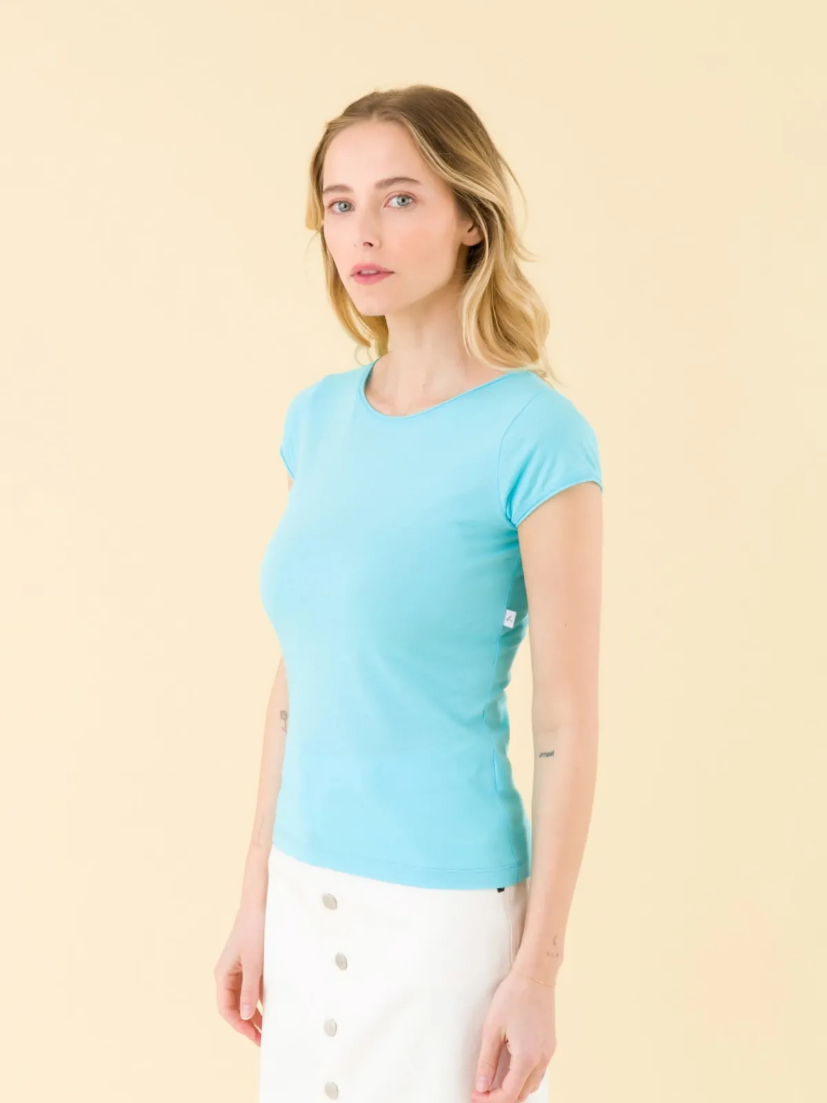 Blue Short Sleeve Australia T-shirt<agnès b. Shop