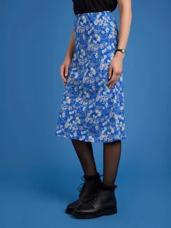 Blue Tulip Flower Print Skirt<agnès b. Sale