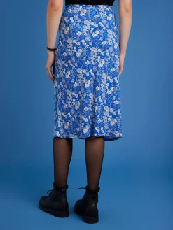 Blue Tulip Flower Print Skirt<agnès b. Sale