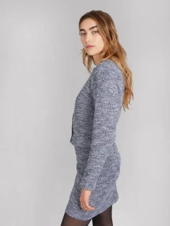 Blue Tweed Aimie Jacket<agnès b. Cheap