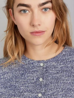 Blue Tweed Aimie Jacket<agnès b. Cheap